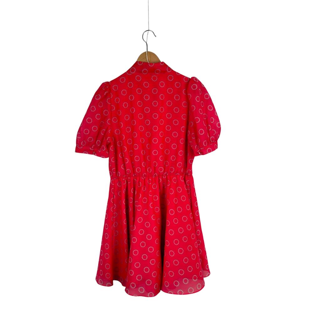 Ted Baker Tie Neck Circle Print Mini Dress - Picture 8 of 8